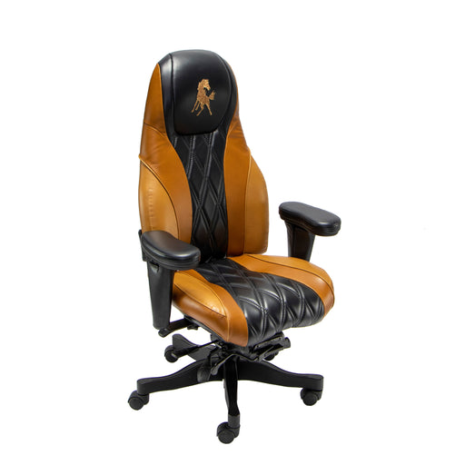 High Back Ultimate Executive Custom Office Chair In Two Tone Premium Leather