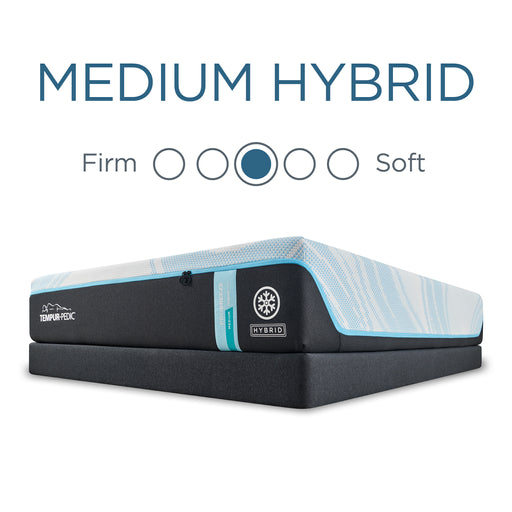 TEMPUR-PRObreeze®° 12" Medium Hybrid Mattress