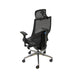 Scepter Gaming Chair in black faux leather with black casters.