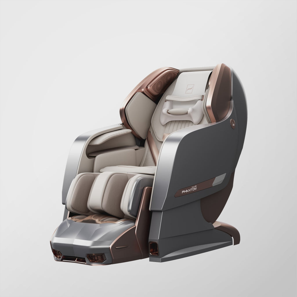 3D rendering video of the Phantom Medical Massage Chair in the color silver.