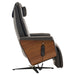 Side view of the Circa Zero Gravity Swivel Chair in espresso | Relax The Back