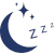 Dark blue moon and stars icon